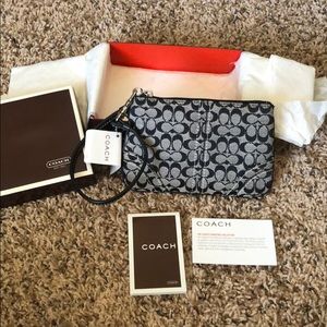 Coach Signature Collection wristlet new in box